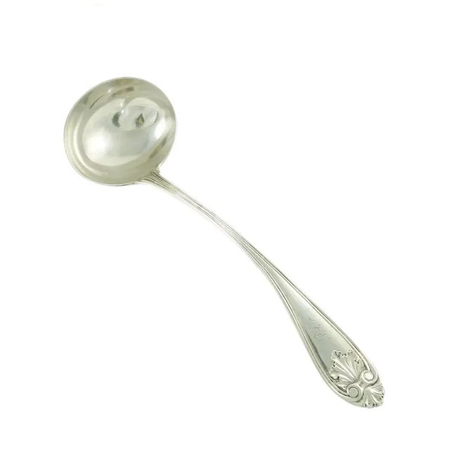 19th Century Antique Coin Silver Ladle with Acanthus Shell Motifs For Sale - Image 6 of 6