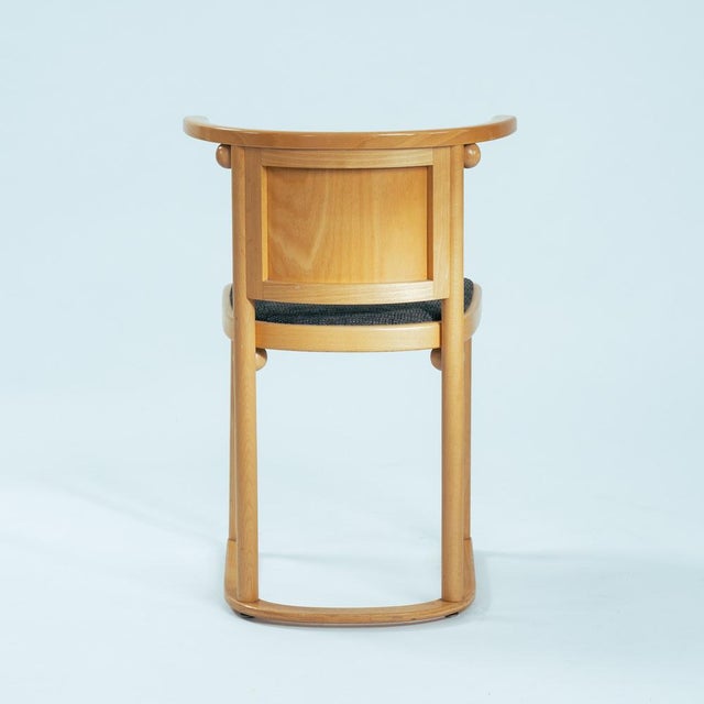 Brown Art Nouveau Fledermaus Chairs by Josef Hoffmann for Wittmann, 1980s, Set of 3 For Sale - Image 8 of 18