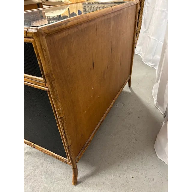 Vintage Bamboo Cane Rattan Chest by E. Murio For Sale - Image 9 of 10