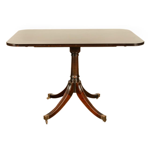 Antique Tilt Top Georgian Regency Mahogany Pedestal Breakfast Dining Table 1810 For Sale - Image 9 of 17