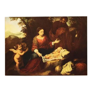1900s After Bartolomé Esteban Murillo, "Rest on the Flight Into Egypt" Antique Full-Color Print
