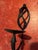 1950s Black Wrought Iron Candle Sconces- 3 Pieces For Sale - Image 9 of 10