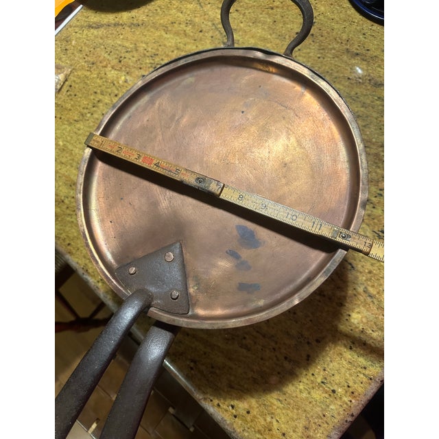 French Antique French Copper Pot With Copper Lid. For Sale - Image 3 of 12