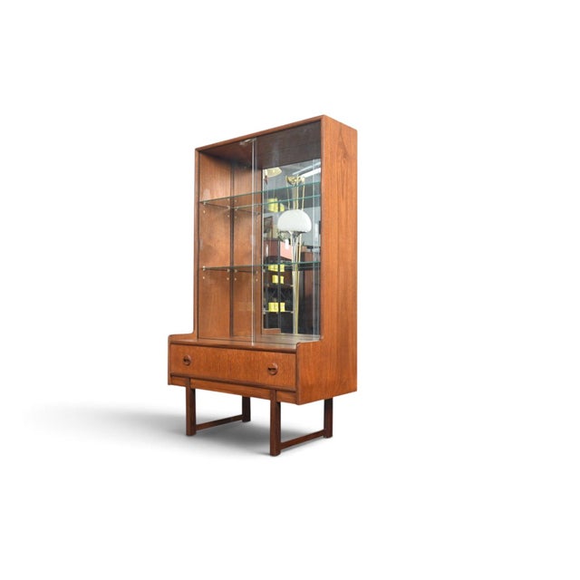 Brown Freestanding Teak Bar Cabinet by Turnidge of London For Sale - Image 8 of 9