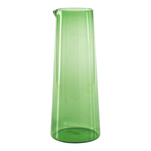 Lorient Glass Pitcher, Fern Green For Sale