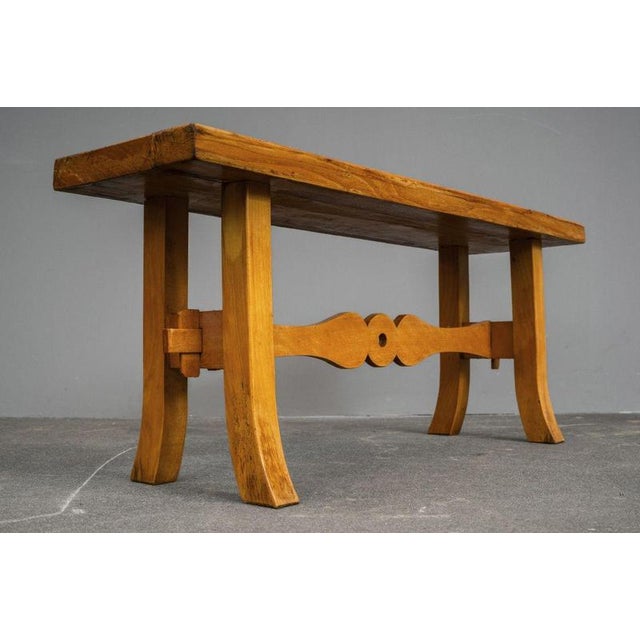 Biedermeier Style Bench in Beech Wood, Early 20th Century For Sale - Image 10 of 14