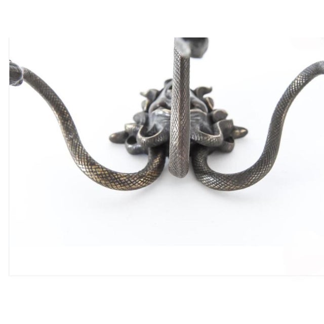 Late 19th Century Late 19th Century Bronze Medusa Head Wall Decorations- Set of 2 For Sale - Image 5 of 7