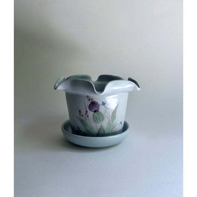 Traditional Late 20th Century Buchan Thistleware Fluted Cachepot Planter For Sale - Image 3 of 18