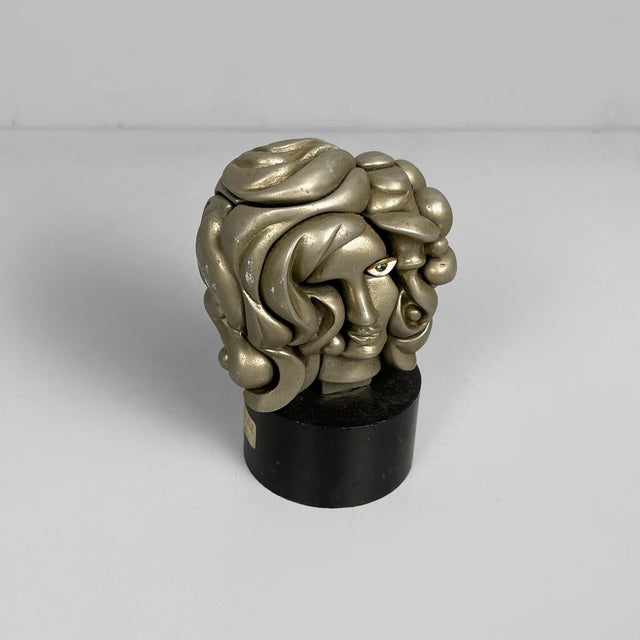 Spanish Nickel-Plated Metal Portrait de Michèle Sculpture by Berrocal, 1969-1971 For Sale - Image 13 of 13