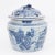 Early 21st Century Pair of Blue and White Porcelain Pots With Pagodas` For Sale - Image 5 of 8