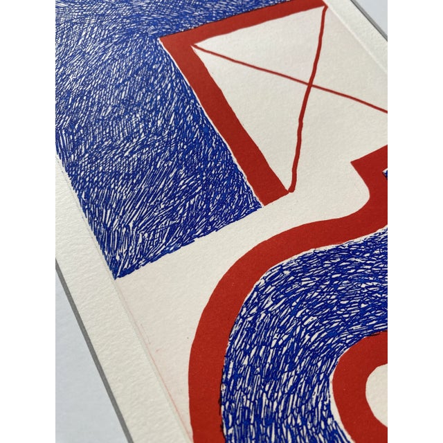 Kumi Sugaï, Bleu, 1996, Copperplate Etching, Framed For Sale - Image 9 of 15