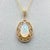 Vintage Art Deco Style Pear Opal and Diamond Teardrop Statement Pendant in Gilded 925 Silver, 1980s For Sale - Image 4 of 15
