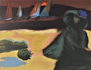 Marcelle Simone Stoianovich, Lady and Boats, Circa 1975