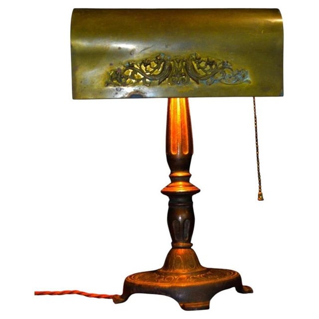 American Art Deco Adjustable Banker's Desk Lamp from S. Robert Schwartz & Bro., 1920s For Sale - Image 18 of 18