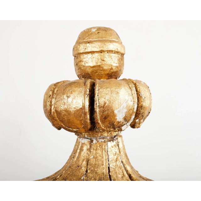 19th Century Pair of Italian Baroque Style Giltwood Bed Coronas For Sale - Image 9 of 12