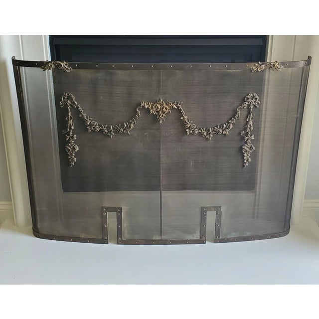 Antique French Fine Bronze 19th Century Fire Screen For Sale - Image 9 of 13