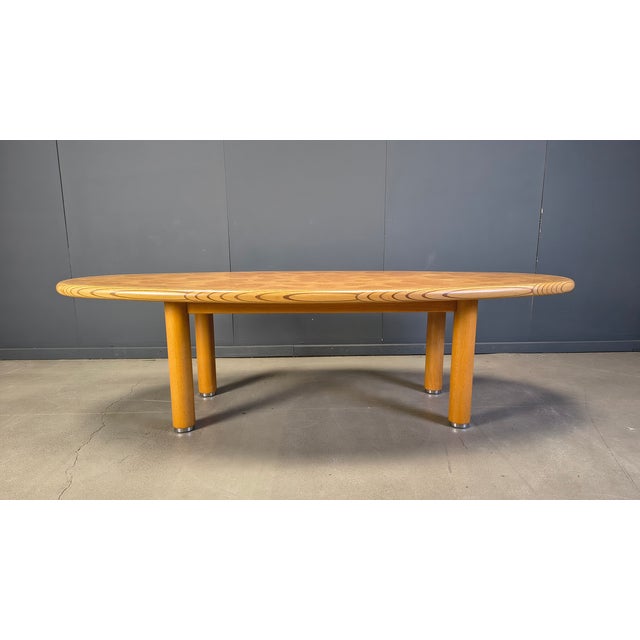 Wood Dining Table in Burl and Elm Wood, 1980s For Sale - Image 7 of 18