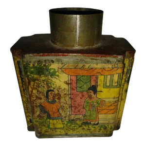 "Vintage Chinese Wu Lung Tea Tin"