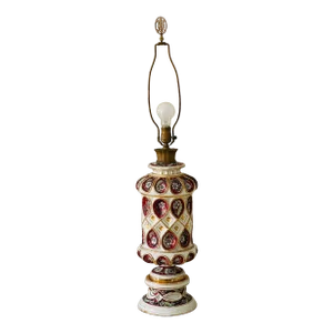 Impressive Late 19th Century Cantagalli for Artaldt Hand Painted Daliso Lustro Majolica Lamp Italy