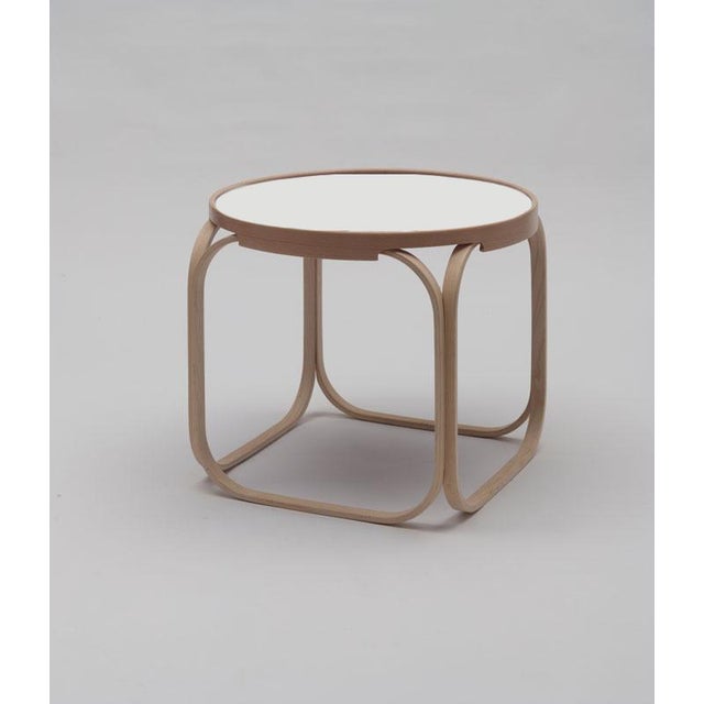 Coffee Table with Removable Wooden Tray with White Laminate Top by villahomecollection For Sale - Image 4 of 4