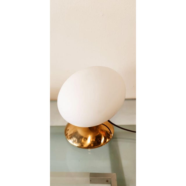 Metal Brass Light with Oval Glass For Sale - Image 7 of 18
