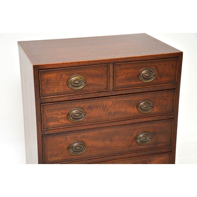 Antique Georgian Inlaid Chest of Drawers, 1920s For Sale - Image 6 of 10
