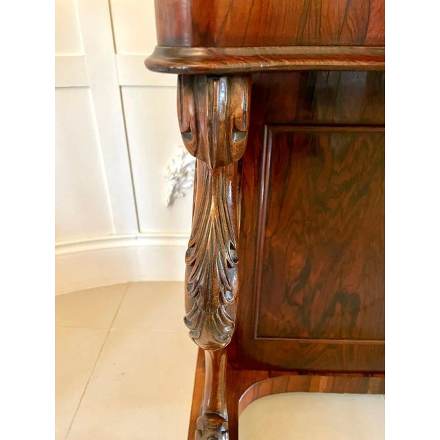 Antique Victorian Rosewood Freestanding Davenport For Sale - Image 15 of 18