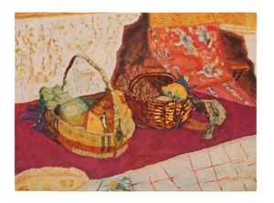 1947 Pierre Bonnard First Edition Liithograph, "Fruit Basket"