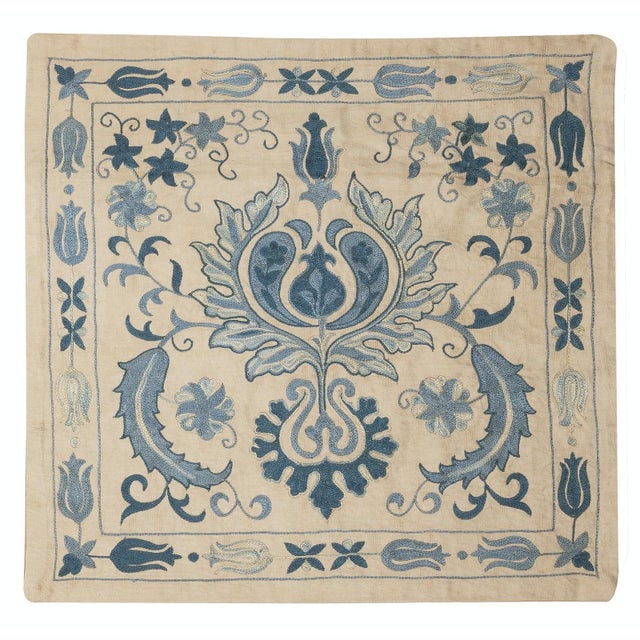 New Hand-Embroidered 100% Silk Cushion Cover – Authentic Uzbek Textile Art Elevate your home décor with this exquisite...