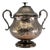 Silver Sugar Bowl Profusely Embossed with Floral Motifs, Decorated with a Knob on the Lid For Sale