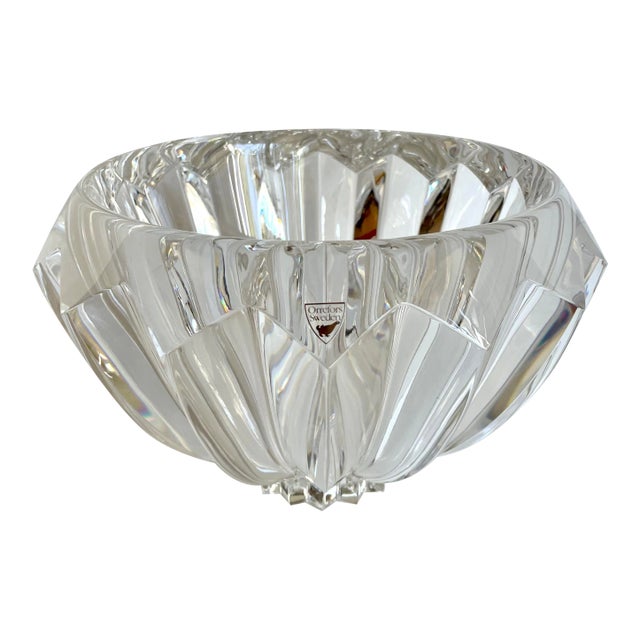 Vintage Orrefors Crystal "Zodiac" Signed Bowl For Sale