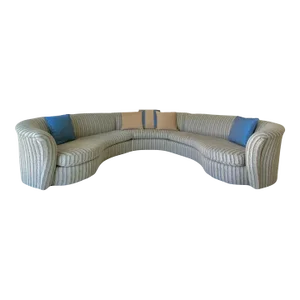 Monumental Modern Upholstered Sectional Sofa | in the Style of Milo Baughman