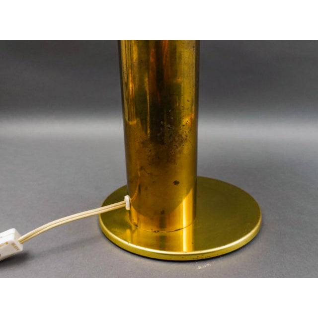 Pierre Cardin Style Vintage Modernist Brass Table Desk Lamp For Sale - Image 9 of 10