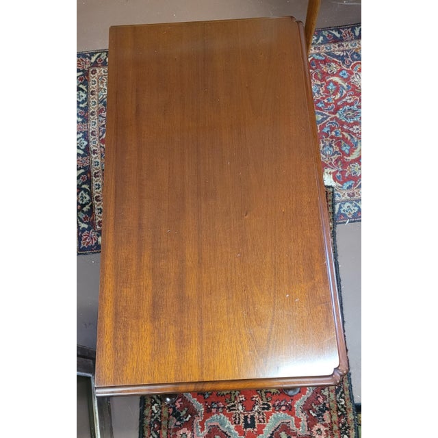 Queen Anne Vintage Lowboy Table Signed For Sale - Image 12 of 14