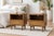 Pair of Mid Century Modern nightstands by Stanley Furniture Co., circa 1960s. Each cabinet features a single spacious...