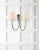 Reed Double Sconce in Polished Nickel with Linen Shades Designer: Thomas O'Brien Finish: Polished Nickel Height: 13"...