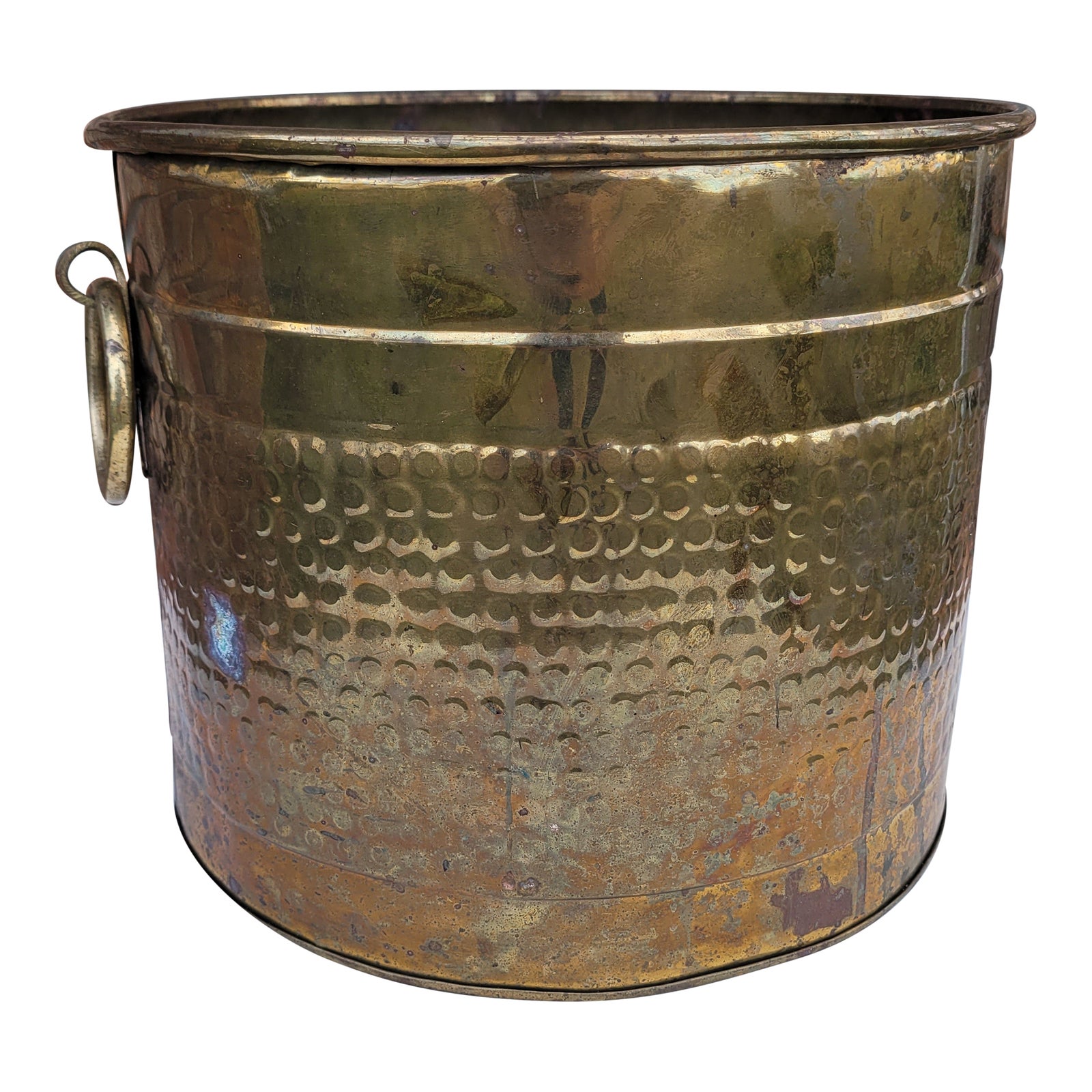 Vintage Hand-Hammered Copper Cachepot | Chairish