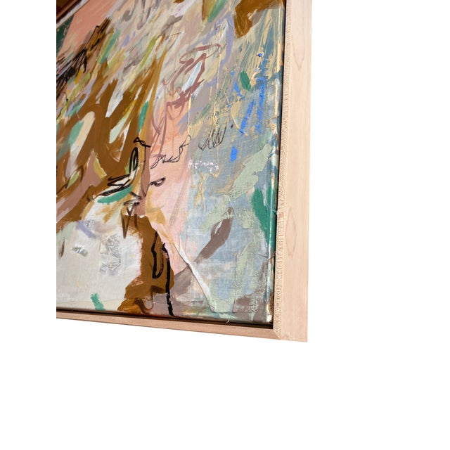 Mixed media on stretched canvas completed in 2025 by contemporary artist Jessalin Beutler (b. 1982). Edges have been...