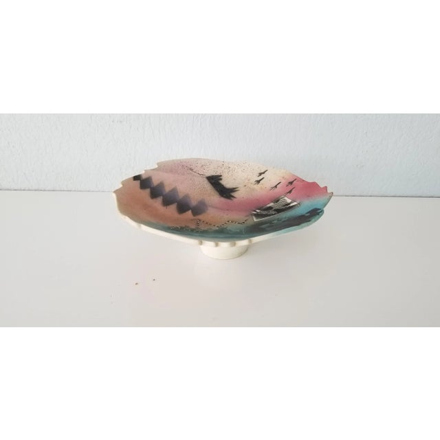 1990 Vintage J Koons Geometric Art Pedestal Bowl/Sold For Sale - Image 10 of 10