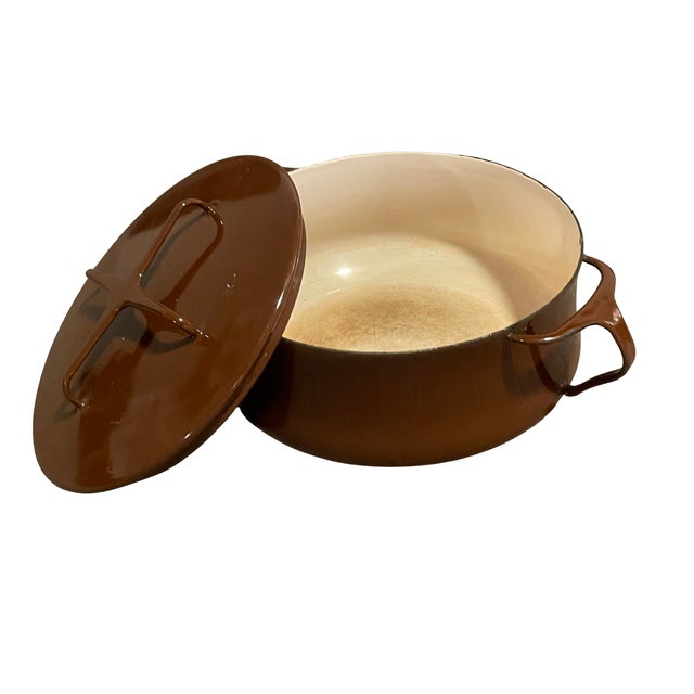 Mid-Century Modern Vintage Dansk Kobenstyle Enamel Casserole / Dutch Oven For Sale - Image 3 of 6