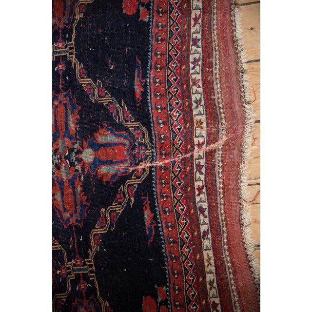 Navy Blue Antique Fine Afshar Rug - 4'1" X 5'5" For Sale - Image 8 of 11