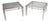 Square Acrylic Glass Coffee Tables from Fabianart, Rome, Italy, Late 20th Century, Set of 2 For Sale