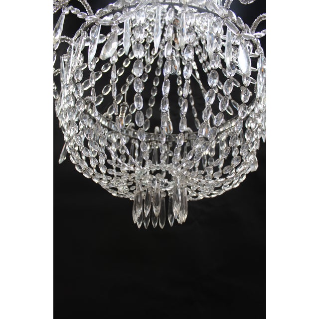 Glass Antique French Chandelier in Crystal, 1800s For Sale - Image 7 of 16