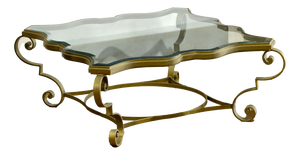 Portuguese Coffee Table with Metal Frame