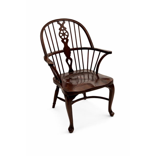 Collected Pair of Vintage English Country Windsor Armchairs With Huddersfield Yorkshire Provenance For Sale - Image 4 of 12