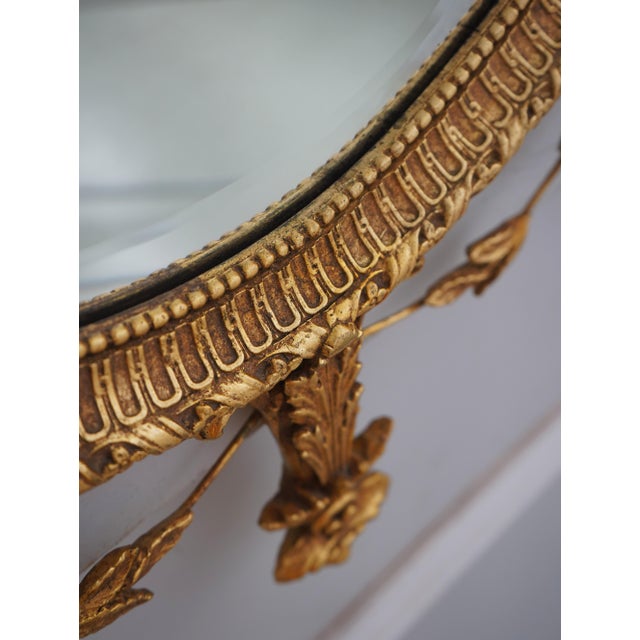 Friedman Brothers Oval Gold Gilt Adams Mirror For Sale In Philadelphia - Image 6 of 11