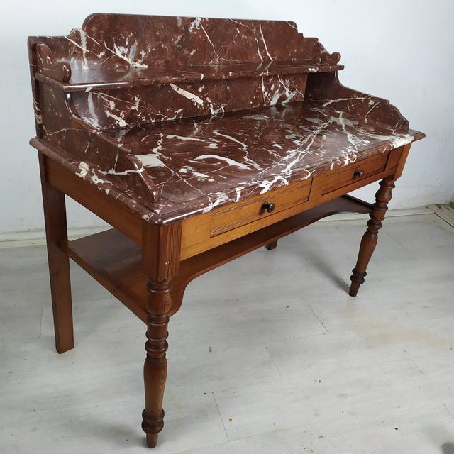 Vintage Marble Dressing Table For Sale - Image 4 of 18