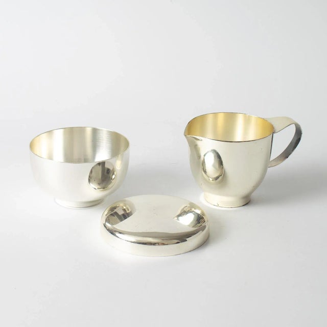 Metal Mid-Century Sugar and Cream Cups from WMF, 1960s, Set of 2 For Sale - Image 7 of 10