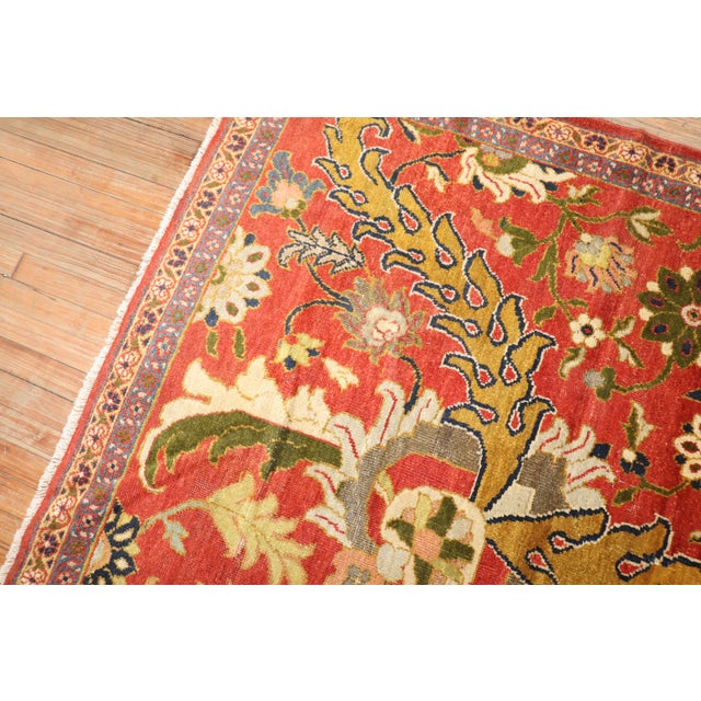 Antique Persian Sultanabad Sampler 19th Century Rug - 4'9" x 5'8" For Sale - Image 4 of 12