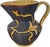 Wonderfully large Italian ceramic pitcher with applied leaves—attributed to Vietri (no visible markings)